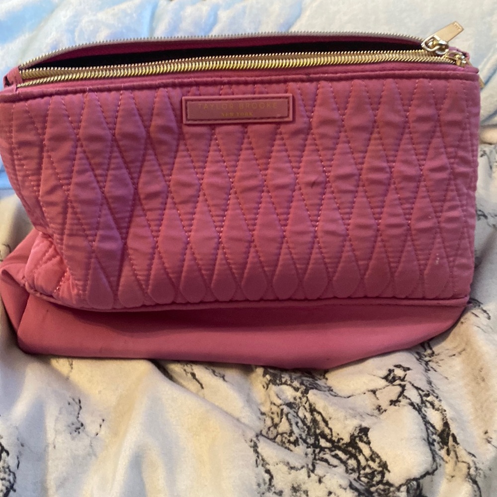 Cute pink Taylor brooke makeup bag